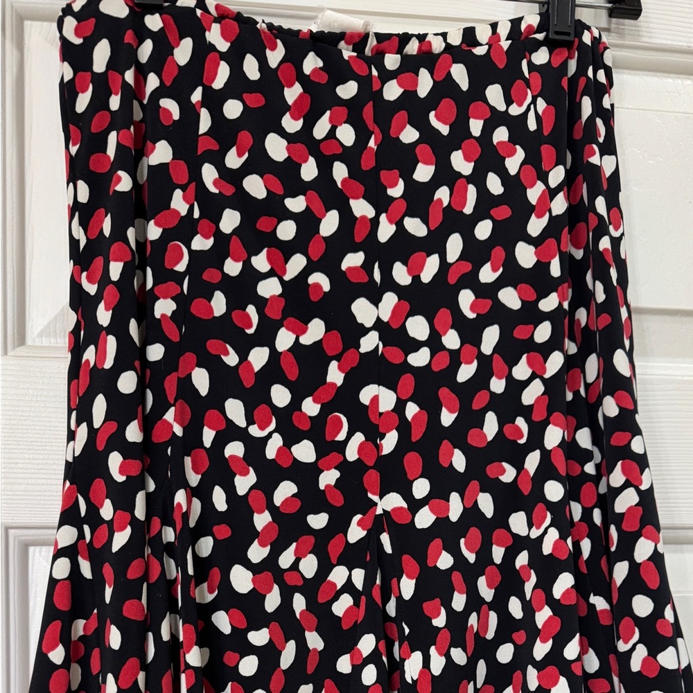 Stylish Black and Red Polka Dot Skirt